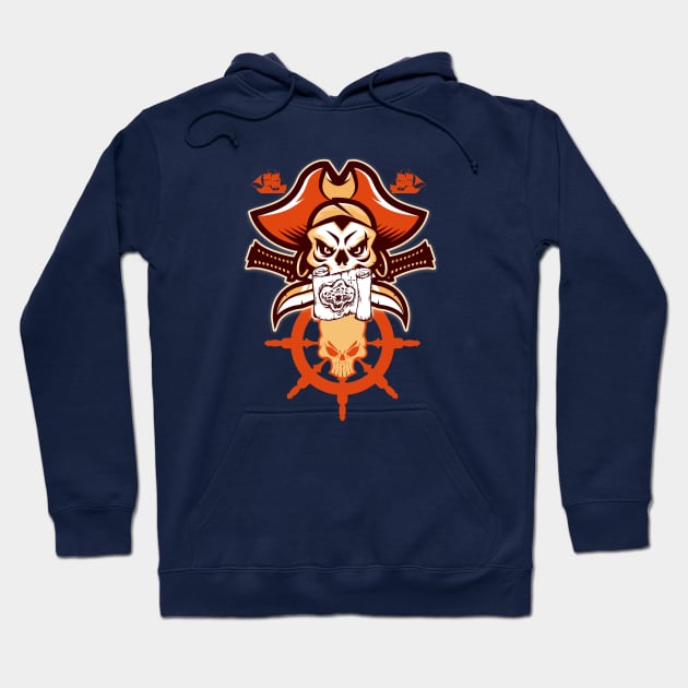 Pirate Music Treasure Hunter Hoodie by bert englefield 